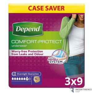 Depend Comfort Protect for Women Incontinence Pants – Extra Large – Pack of 27
