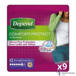 Depend Comfort Protect for Women Incontinence Pants – Extra Large – Pack of 27