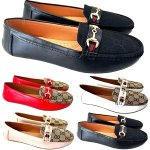 LADIES WOMENS SOFT FLAT BUCKLE COMFY WORK OFFICE SLIP ON SHOES LOAFERS PUMPS SZ