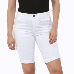 Womens Ladies Cotton Knee Length Summer Combat Chino Cargo Casual Pant Shorts