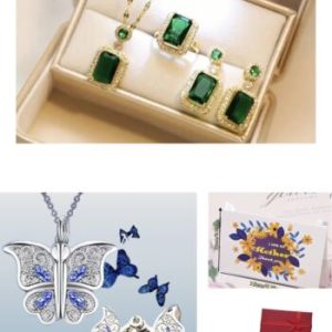 Women Birthday Gifts For Her Jewellery & Card + Free Gift Box + Free Rose Petals