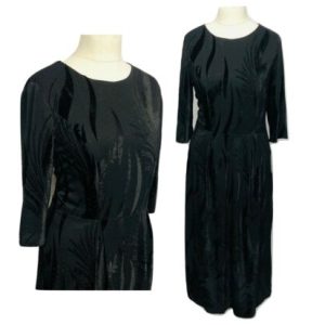 New Womens Black Dress Velvet Design Ideal For  Church Events Parties Funeral