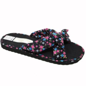 NEW WOMEN  LADIES JYOTI  FLAT SLIP ON FABRIC MULES  SANDALS FLIP FLOPS SIZE