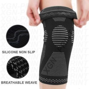 Knee Support Compression Sleeve Brace Patella Arthritis Pain Relief Gym Sports
