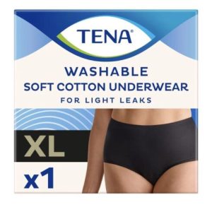Tena Washable Black Classic Light Women’s Underwear – For Light Leaks – XL