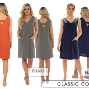 IUEG Linen V Neck Summer Dresses for Women, Casual Holiday Long & Short dresses