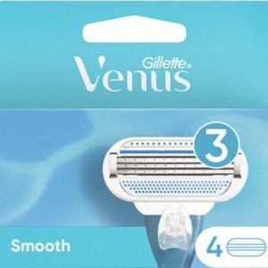Original Gillette Venus Pack of 4 Replacement Smooth Razor Blades for woman