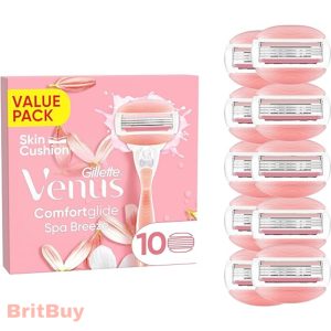 Gillette Venus Comfort glide Spa Breeze Women’s Razor Blade Refills, Pack of 10