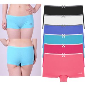 Pack 6 Womens Cotton Boxer Shorts Ladies Boyshorts Knickers Panties Underwear