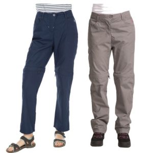 Trespass Womens Cargo Trousers Walking Pants with Zip Off Legs Rambler