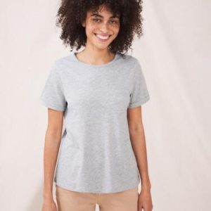 White Stuff Women’s Neo Tee Casual Short Sleeve Crew Neck Soft Cotton T-Shirt