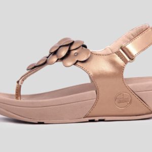 hot Fitflop Women Leather Flower Roman Sandals Mules Beach Platform Shoes Summer