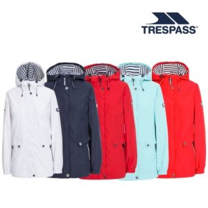 Trespass Womens Waterproof Jacket Ladies Raincoat with 4 Pockets Flourish