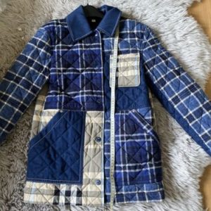Burberry Women Quilted Jacket Coat Overcoat Size XS