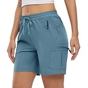 Rdruko Hiking Shorts Women Summer Casual Quick Dry Lightweight Outdoor Work Trav