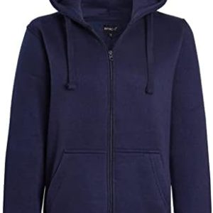 Imporio 11® Women Ladies Plain Oversized Hoodie Top With Zip Hoodies Sweatshirt Top Jumper Fleece Jacket Hoodies UK 8-24