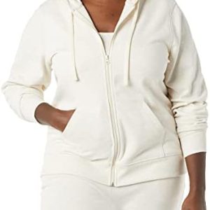 Amazon Essentials Women’s French Terry Fleece Full-Zip Hoodie (Available in Plus Size)