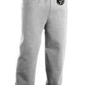 AUM PATCH Mens Yoga OM Pants with Elastic Bottom Ash Gray – Hip Print