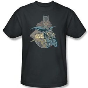 Batgirl T-shirt Batgirl Biker DC Comics Adult Charcoal Tee