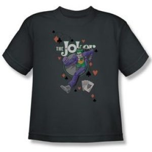 Batman Kids T-Shirt – Always A Joker Youth Charcoal Tee