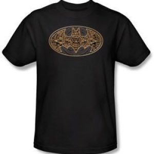 Batman Kids T-Shirt – Aztec Bat Logo Youth Black Tee