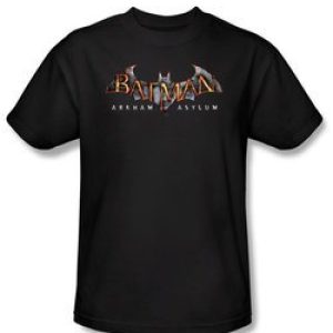 Batman T-shirt – Arkham Asylum Logo Adult Black