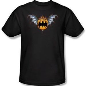 Batman T-Shirt – Bat Wings Logo Adult Black Tee