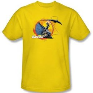 Batman T-Shirt – Batarang Shot Adult Yellow Tee