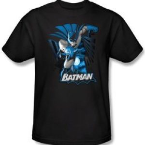 Batman T-Shirt – Blue and Gray Adult Black Tee