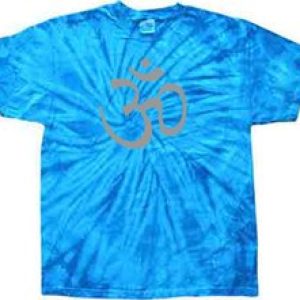 Mens Yoga T-shirt – Aum Symbol Adult Spider Royal Tie Dye Tee Shirt