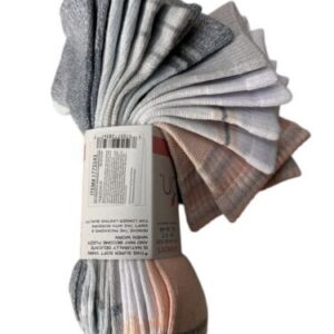 Women’s Socks Ankle Trainer Quarter socks – Lemon Super Soft 8 Pairs UK 3 – 7