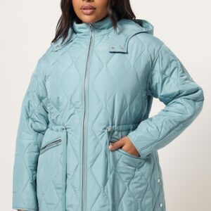 Yours Curve Women’s Plus Size Diamond Quilted Lightweight Jacket
