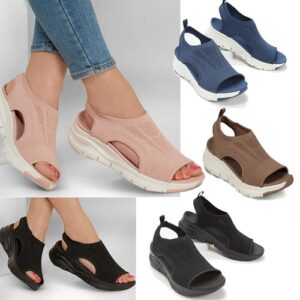 Women Casual Orthopedic Wedge Sandals Ladies Summer Comfort Flat Shoes Size 2024