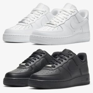 Nike Air Force 1 Low ’07 Womens Trainers White Black Low Top Sneakers