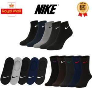 NIKE SOCKS 3 PAIRS PACK – LIGHTWEIGHT CREW ANKLE MENS WOMENS SPORTS