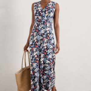 Seasalt Women’s Dress – navy Beach Glass Maxi Dress – Regular – Collaged Sea Mar
