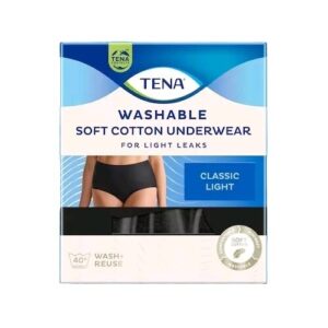 Tena Washable Black Classic Light Women’s Underwear – For Light Leaks – L