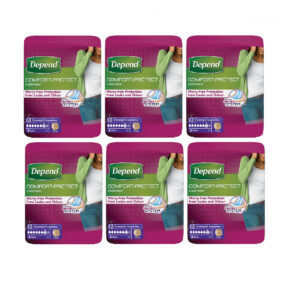 6 x Depend Comfort Protect Incontinence Pants Women Large 9 Pants