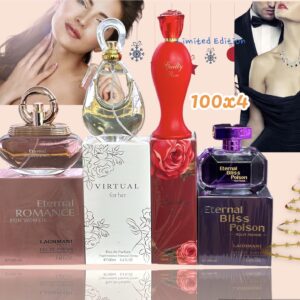 4 x 100ml woman’s perfume Eau De Perfume Spray Gift Pack Women Fragrance Set