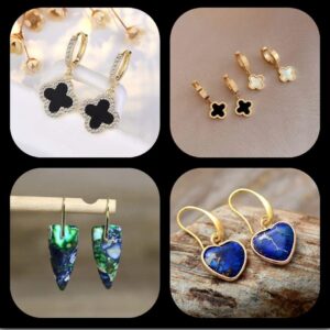 925 Sterling Silver Crystal Stud Hoop Earrings Fashion Women Jewelry seller uk