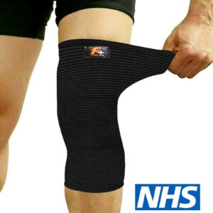 F+ 2 KNEE SUPPORT COMPRESSION SLEEVE COPPER BRACE PATELLA ARTHRITIS GYM NHS FITS