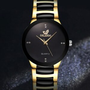 Ladies Women Quartz Wrist Watch Watches with Bracelet Strap… Gold & Black UK