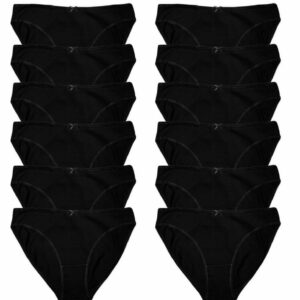 Women Bikini Briefs 100% Cotton High Leg Ladies Knickers Underwear, Pack 3 6 12