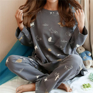 Ladies Womens Pyjamas Pj Set Long Sleeve Top Nightwear Lounge Wear Pyjama Set