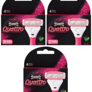Wilkinson Sword Quattro For Women Razor Blades 3 x 3 Packs Womens Shave Genuine