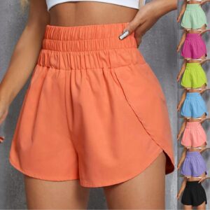 Womens Running Quick Dry Shorts Workout Elastic Waist Athletic Yoga Pants