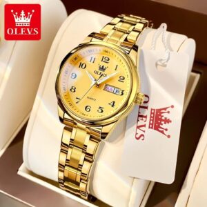 Womens Luxury Quartz Wristwatch Ladies Waterproof Stainless Steel Elegant Watch