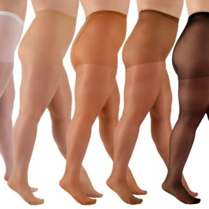 3 Pack Aurellie Women Plus Size Sheer Tights UK 16-22
