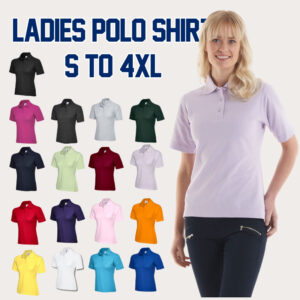 Women’s Classic Polo Shirts, UNEEK UC106 Office Casual-wear Ladies Plain Polo