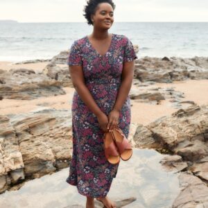 Seasalt Women’s Dress – navy Chateaux Maxi Dress – Regular – Sea Forest Maritime